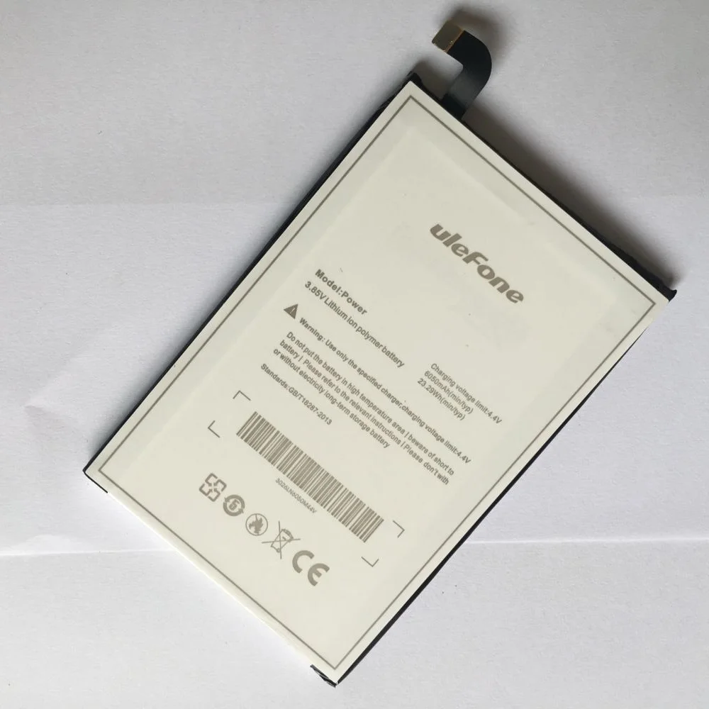 Ulefone аккумуляторная батарея 6050 мАч большая емкость литий-ионная для ulefone power Smart