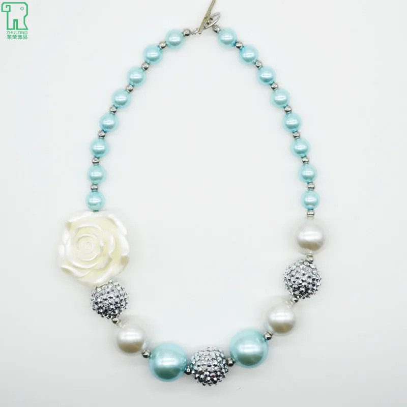 Винтажное ожерелье с белым цветком для девочек новинка 2020 детское Массивное