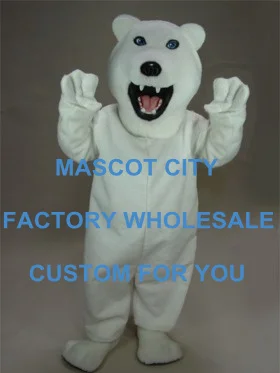 Костюм-талисман в виде белого медведя костюм-талисман животного для взрослых