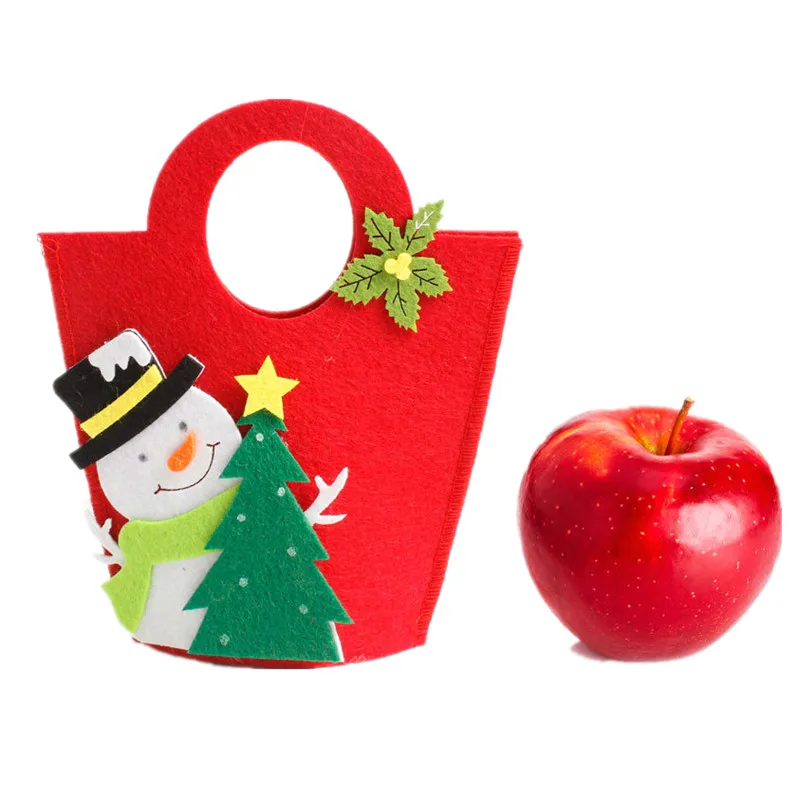 Рождественский подарок сумка для Apple Красная Санта Клаус снеговик лось