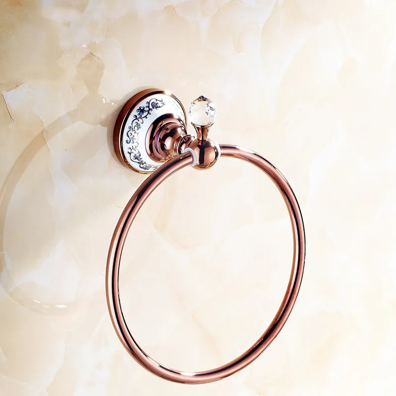 

VidricTowel Rings Solid Brass Chrome Gold finished Towel Ring Towel Holder Towel Bar Bathroom Accessories Useful for Bathroom