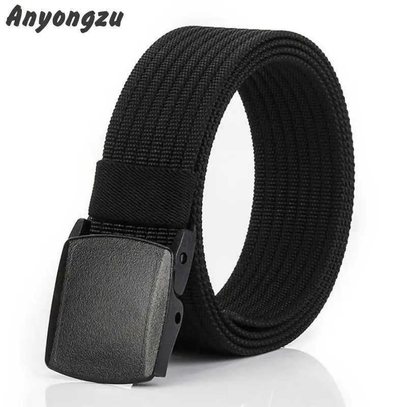 125CM New Genuine Nylon Leisure Belt Portable Quickly Drying Simple Atmosphere Plastic Buckle Head Without Holes Waistband