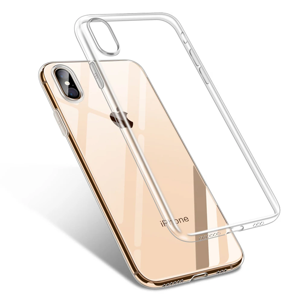 Ультратонкий прозрачный силиконовый мягкий ТПУ чехол для 7 8 6 6s Plus X XS MAX XR