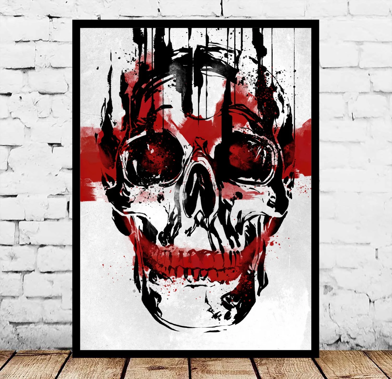 

Japanese Japan Art Samurai Warrior Skull Poster