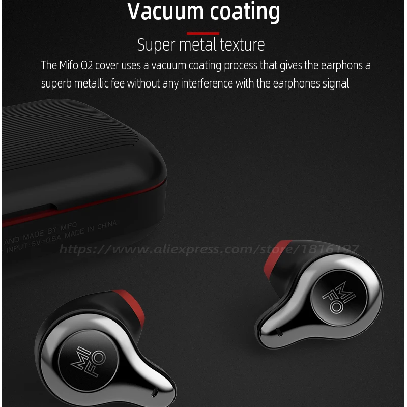 Спортивные мини наушники Mifo O2 беспроводные с Bluetooth 5 0 бинауральные вызовы