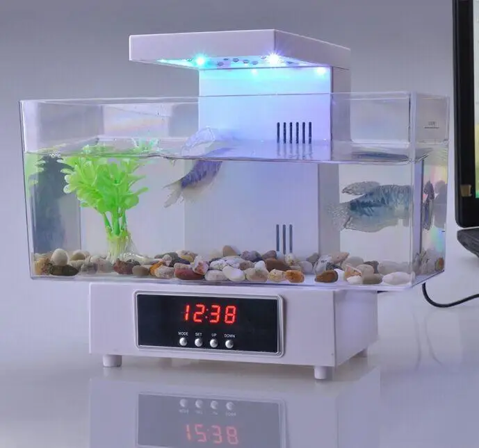 Мини USB Аквариум Светодиодный светильник для аквариума Рециркулирующий Звук