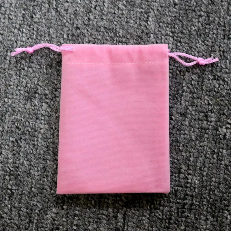 Pink 10 шт./лот 5x7x9x12 см бархатные сумочки мешочек для мелких украшений мешок подарков Рождество/свадьбы пользу упаковки сумки белый розовый 12 Цветов - Цвет: Pink