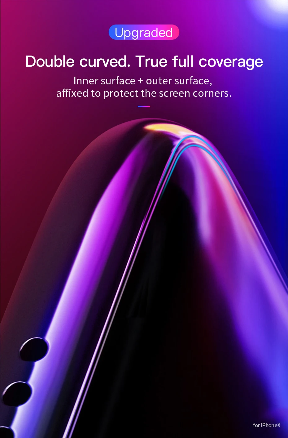 HOCO Новинка для Apple iPhone XR Full HD закаленное защитная стеклянная пленка для экрана Защитный клей 3D полное покрытие защита экрана