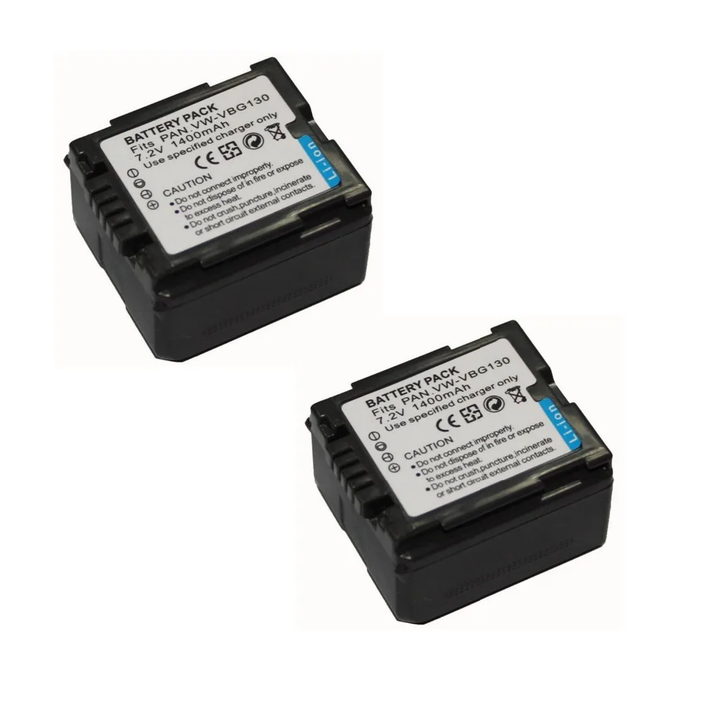 4 шт. 1400 мАч vw-vbg130 vwvbg130 VW vbg130 Перезаряжаемые Батарея для Panasonic sdr-h80 hdc-dx5 hdc-tm20