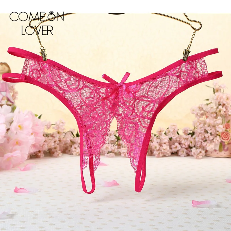 Comeonlover Atractivas bragas женские трусики с открытым низом микро кружевное нижнее белье