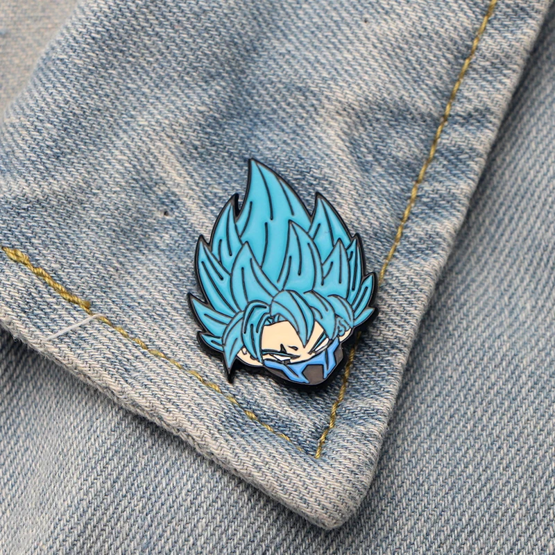 P2544 Dongmanli аниме Dragon Ball Z Saiyan металлические эмалированные значки на булавке аксессуары, броши вентиляторы коллекция подарки
