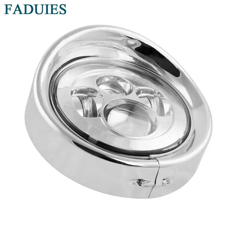 FADUIES 1psc 7 дюймов черный/хром светодиодный налобный фонарь накладка кольцо для Harley