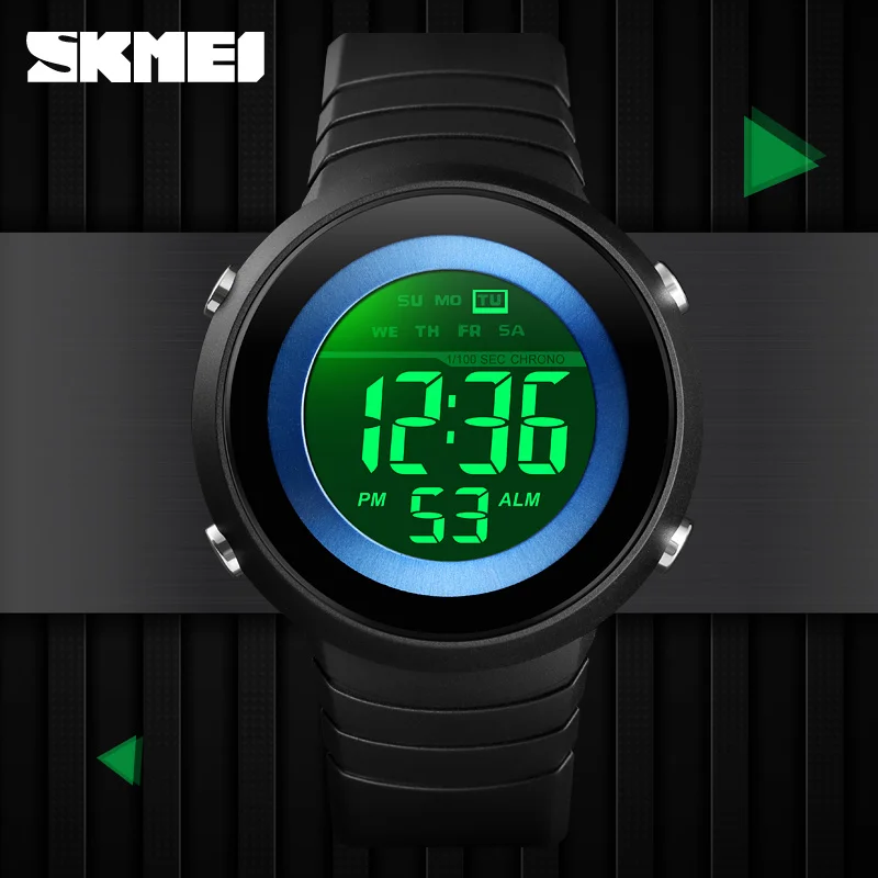 SKMEI 2019 новые модные светодиодные цифровые мужские часы уличные военные