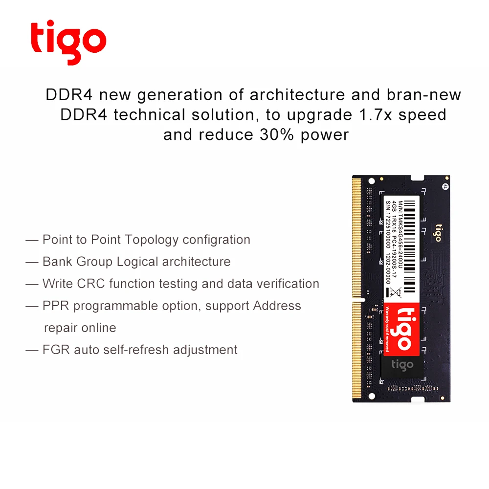 Tigo DDR4 4 ГБ 8 ГБ оперативная память 2400 МГц память ddr 4 SoDIMM для ноутбуков мини ПК 2133 МГц
