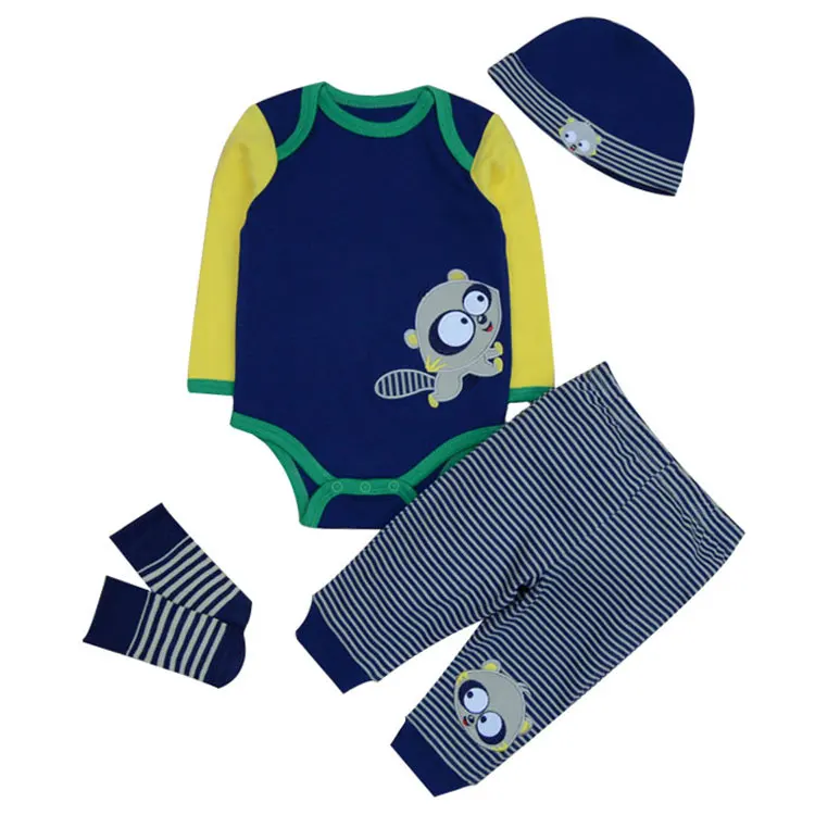 Kiddiezoom/одежда для малышей комбинезон с длинными рукавами + брюки шапка носки