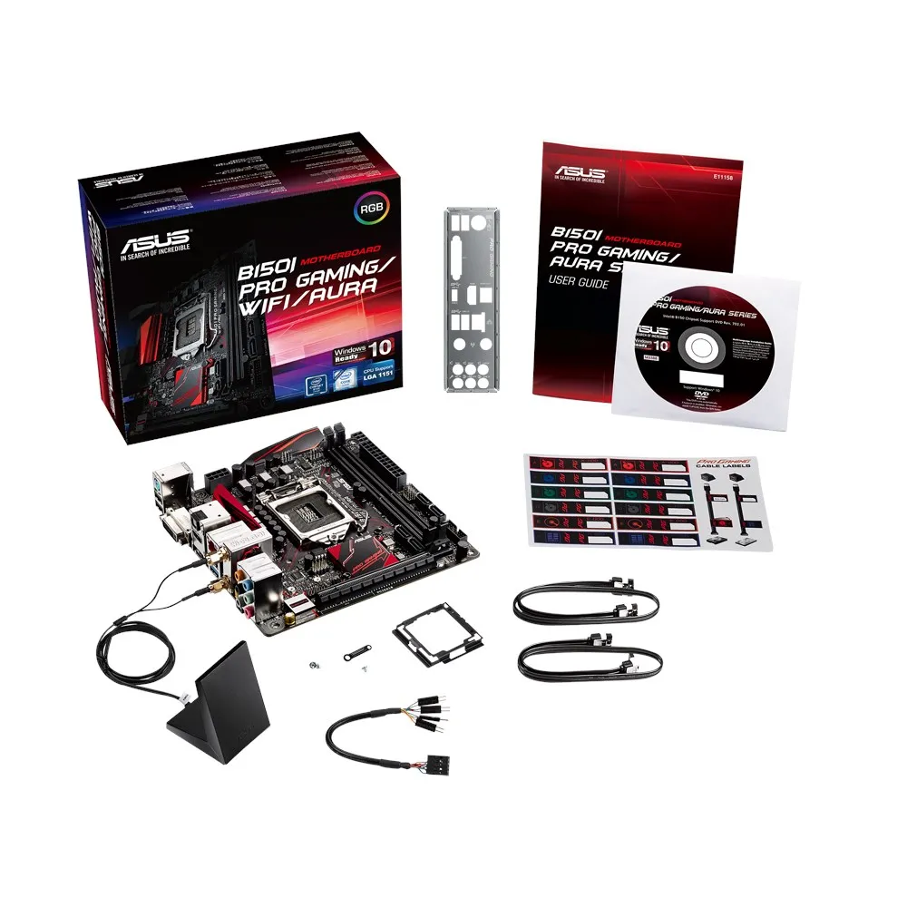 Asus B150I PRO игровая/WiFi/AURA 1151 DDR4 RGB 17*17 мини материнская плата б/у 90% новая|Материнские