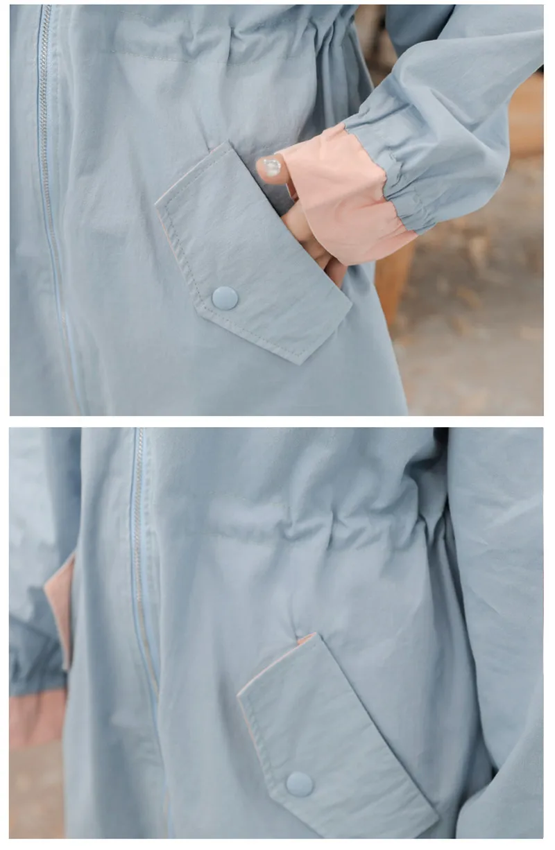 Женское пальто с капюшоном длинный тренчкот большого размера длинным рукавом