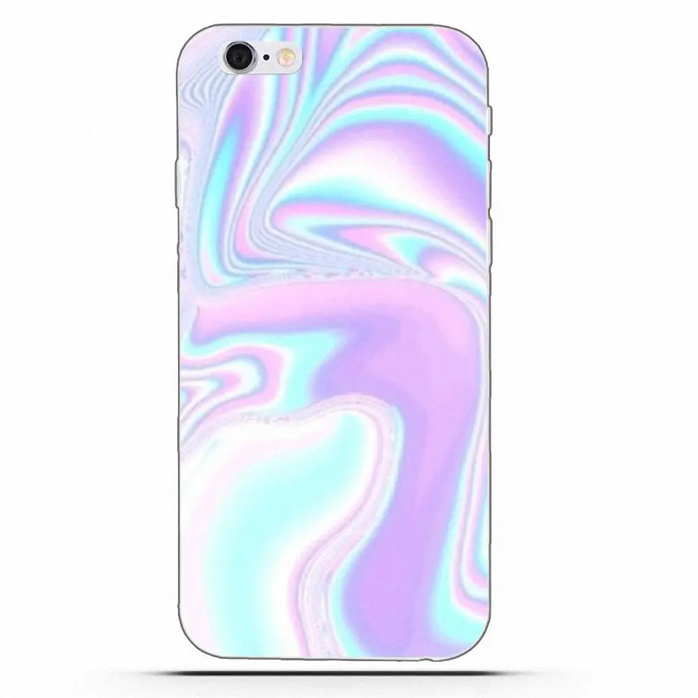 Мягкий чехол Wexoeq из тпу для Apple iPhone 4 4S 5 5C 5S SE 6 6S 7 8 Plus X Pastel металлический