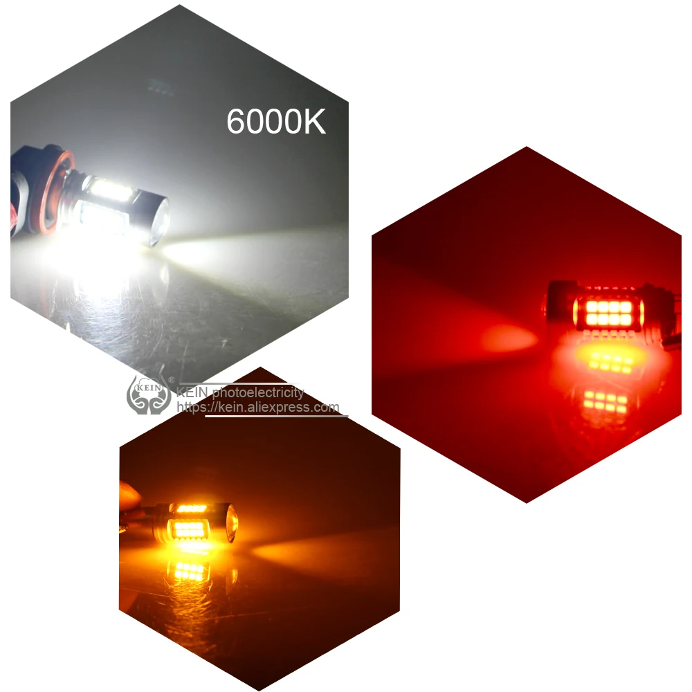 KEIN p21w led Автомобильный 1156 ba15s 1157 bay15d 508 T20 7440 w21w 7443 w21/5w 3030 белый красный желтый DRL