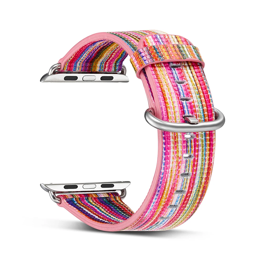NO.4 Замена для iWatch1/2/3/4 Кожаный браслет Пресс зерна наручные Замена ремешка аксессуары - Цвет: NO.4