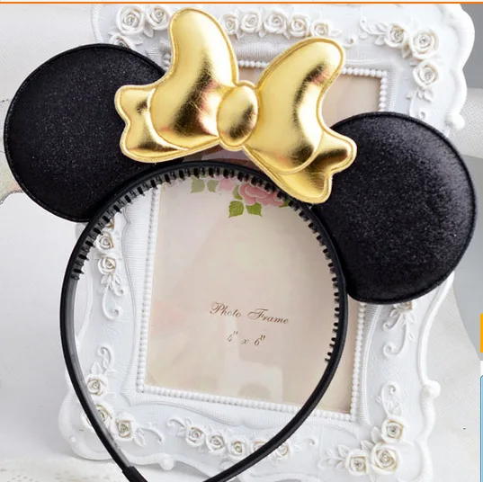 minnie mouse ears Уши Минни-Маус Детские волосы для девочек повязки на голову обруч для волос аксессуары для детей украшения для волос украшения Тиара головной убор - Цвет: minnie mouse ears