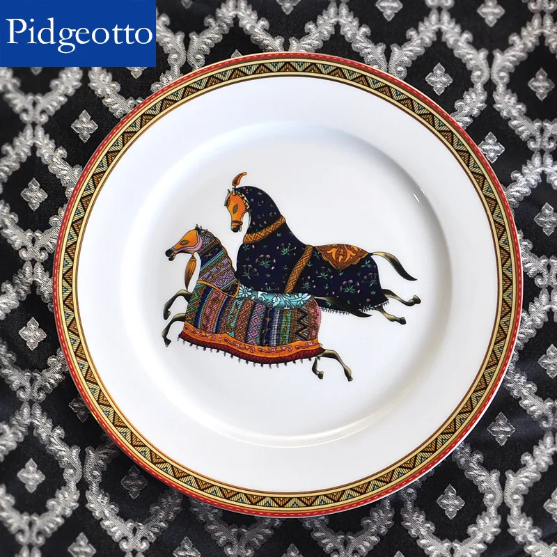 Европейская фарфоровая Западная тарелка красивая керамическая посуда