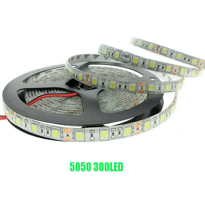 5 м SMD 300 светодиодный 600 3014 3528 5050 водонепроницаемая гибкая полоса освещения 12 В