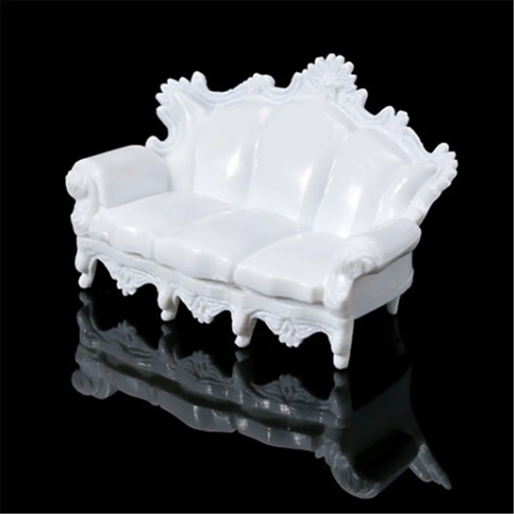

1 Set Dollhouse White Sofa Piano Table Miniature Furniture Toys Furniture Sets For dollhouse Family Accessories Kids Gift Toys
