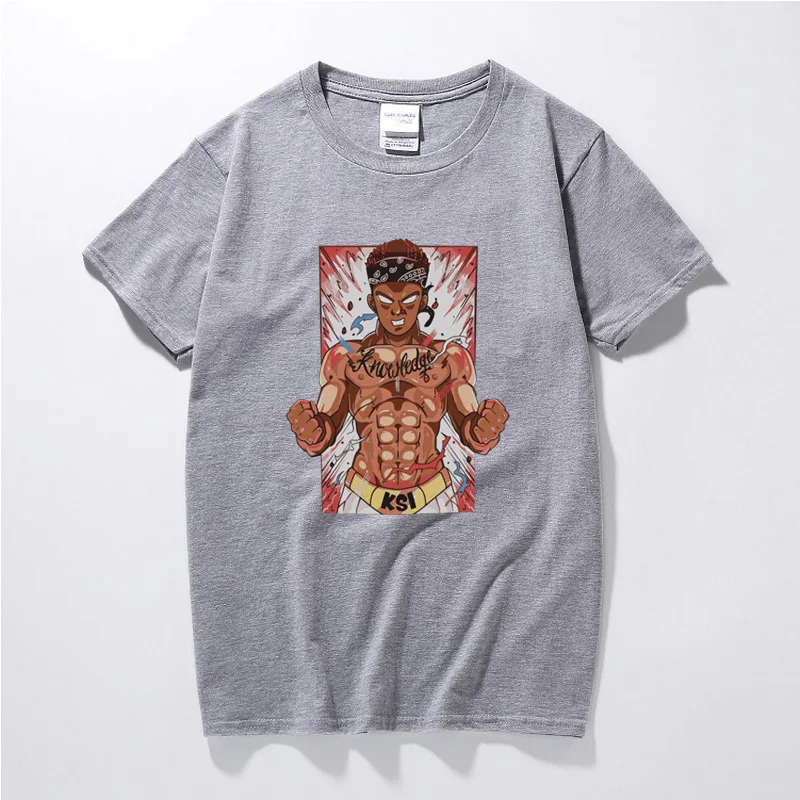Футболка Ksi Goku God You Tube Fight Night Logan Paul крутая Мужская футболка уличная мода хлопковая