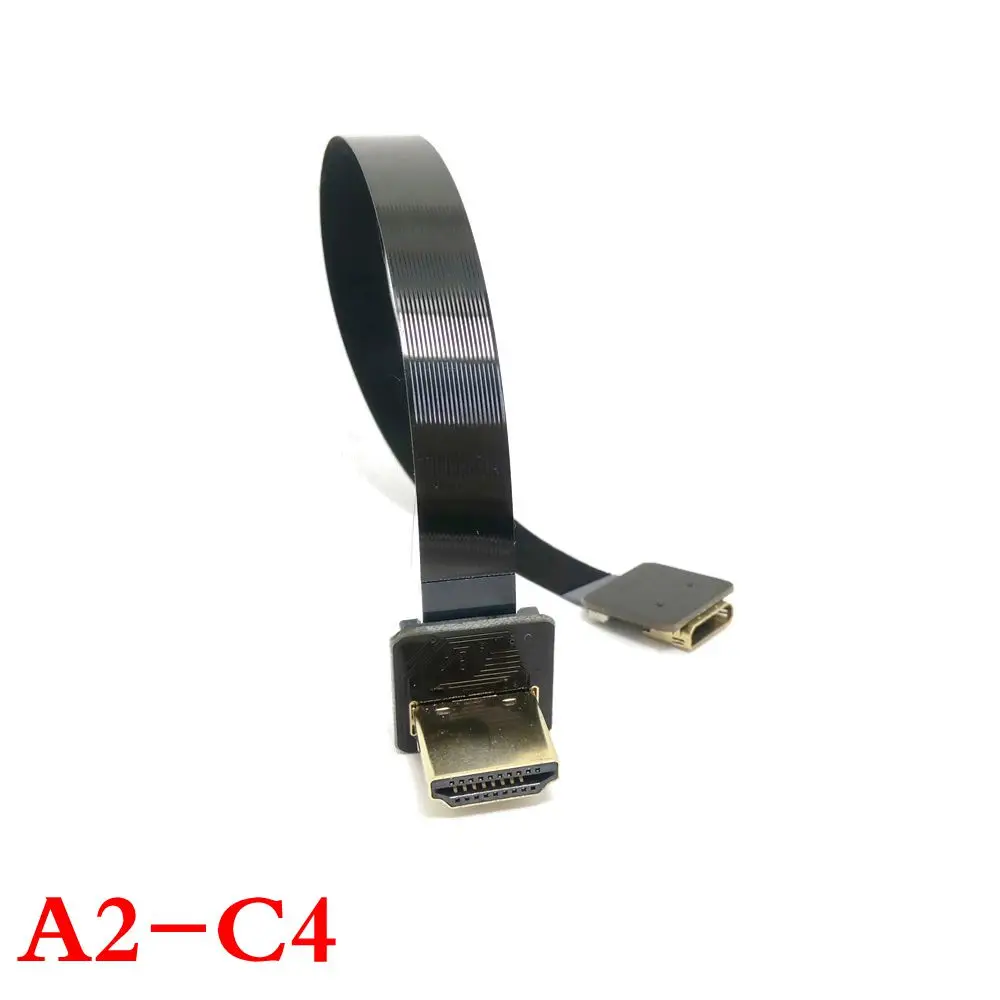5 см 80 90 градусов вверх под углом FPV Mini HDMI совместимый штекер к FPC плоский кабель