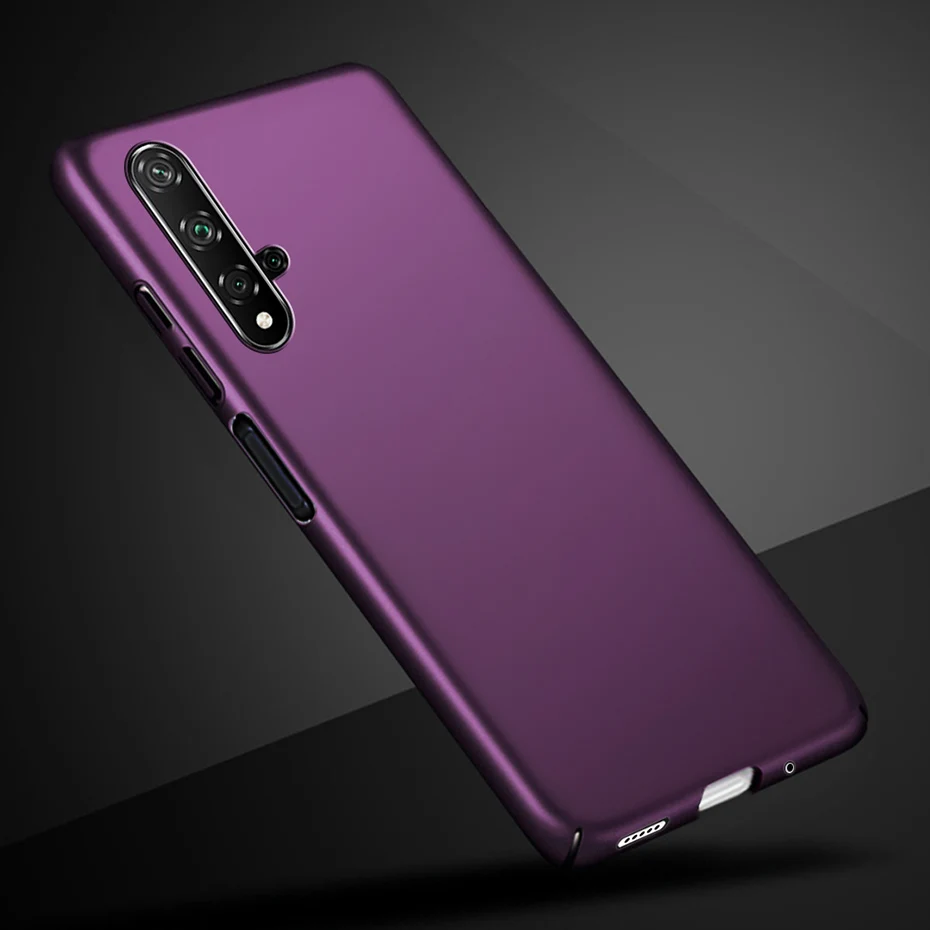 Purple Чехол для Huawei Honor 20 Pro, чехол для Honor 20, жесткая матовая задняя крышка для телефона Huawei Honor 20 Pro Honor20 Pro 20Pro YAL-L21 YAL-L4 - Цвет: Purple