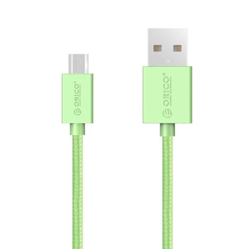 Green Color ORICO Micro USB кабель 2A кабель для передачи данных и зарядки телефона для samsung htc Nokia SONY Xiaomi huawei 100 см - Цвет: Green Color