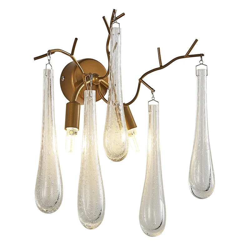 Современная хрустальная лампа настенный светильник для спальни прикроватная