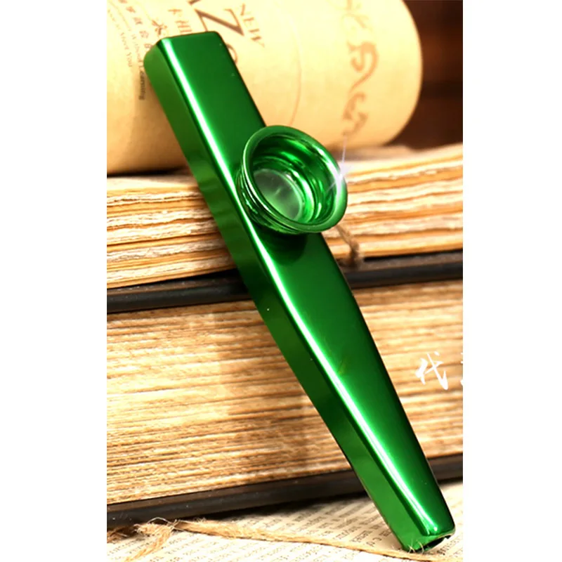 Green MoiN металлический легкий kazoo гитара для начинающих любителей музыки музыкальный инструмент 5 подарков диафрагма простой дизайн 6 цветов на выбор - Цвет: Green