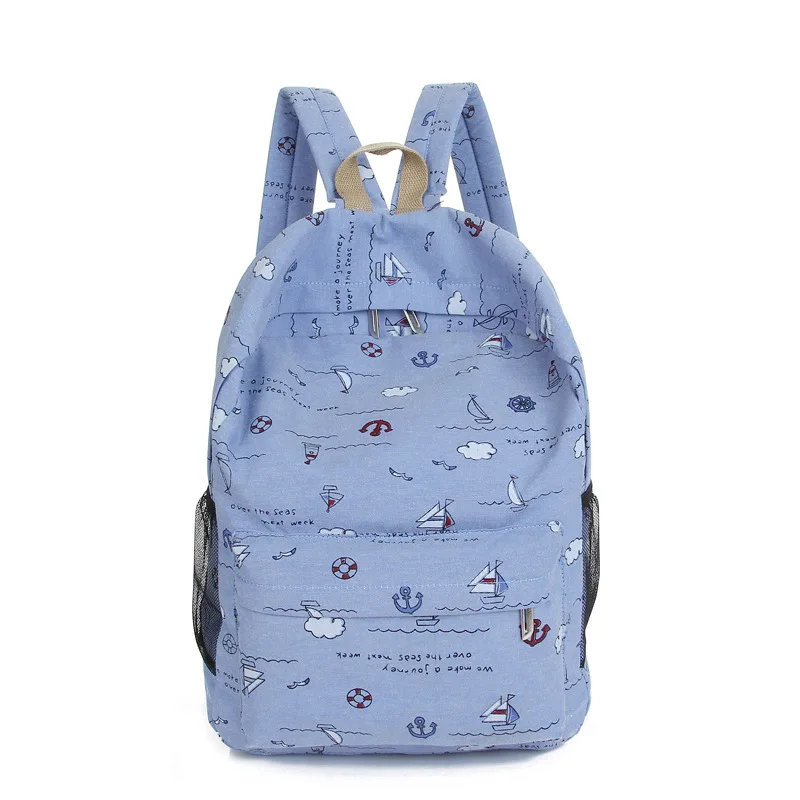 blue 4 Рюкзак женский модный водонепроницаемый ткань Mochila путешествия рюкзак школьный студенческий мешок ноутбук Книга сумка для хранения - Цвет: blue 4