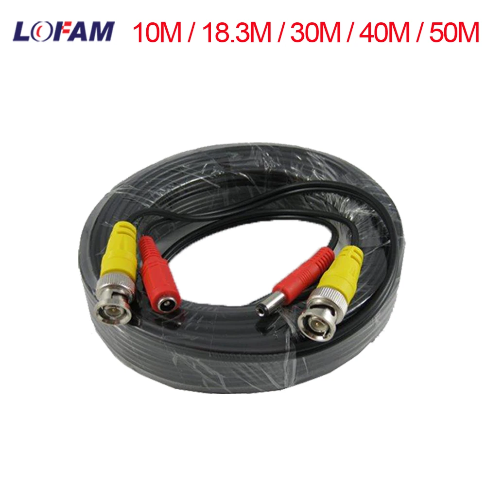 Кабель видеонаблюдения LOFAM BNC коаксиальный кабель 10 м/18 3 м/30 м/40 м/50 м разъем и