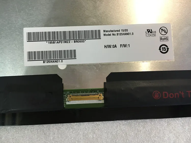 Оригинальный ЖК-дисплей 12 5 дюймов matrix B125HAN01.0 + сенсорный экран в сборе 1920*1080 Для Asus