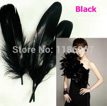 Бесплатная доставка! Горячая Распродажа! Новинка! 200 шт./лот 10 18 см черные гусиные