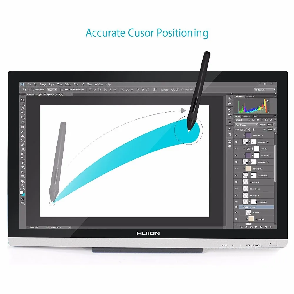 Графический планшет Huion GT220 v2 профессиональный монитор для рисования 21 5 &quotHD IPS Pen