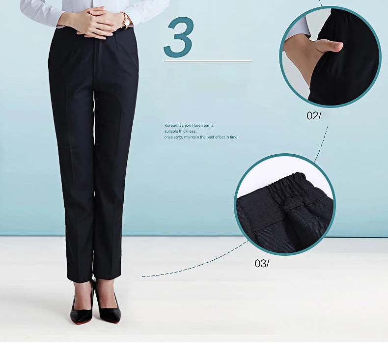 Work Trousers Plus Size Formal Pants for Women Office Lady Style Work Wear Straight Trousers Female Clothing Business Design