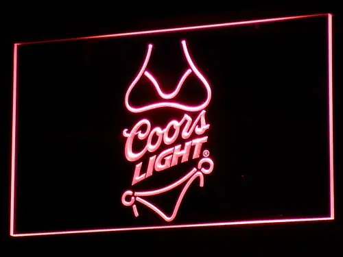 A119 светлое пиво Coors бикини бар Pub светодиодный неоновые световые знаки с