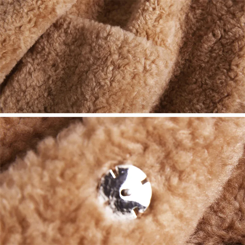 Cashmere Coat Winter Women Long Sheep velvet Jacket 2019 New Two Sides Wear Hooded Lady Outerwear High Quality Wool Coats DD0822 | Женская