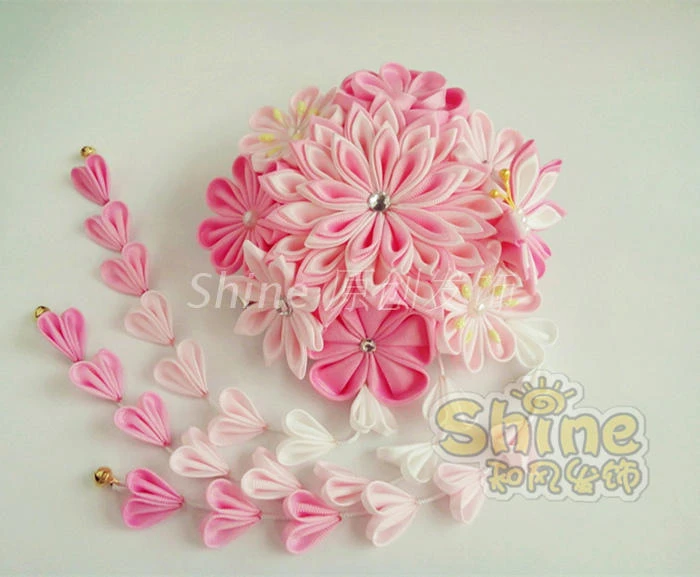 Заколка для волос ручной работы из хлопчатобумажной ткани заколка в японском