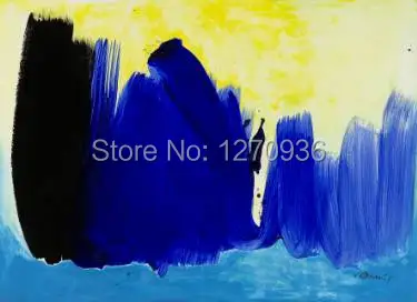 

Художественная ручная роспись, высокое качество, абстрактная темно-синяя Гора, масляная живопись на холсте, красивый синий пейзаж, масляная...