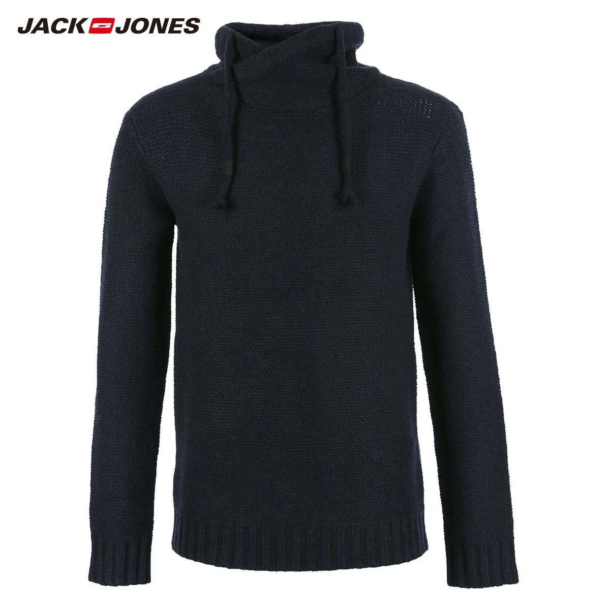 JackJones мужской зимний шерстяной пуловер с воротником-макетом свитера