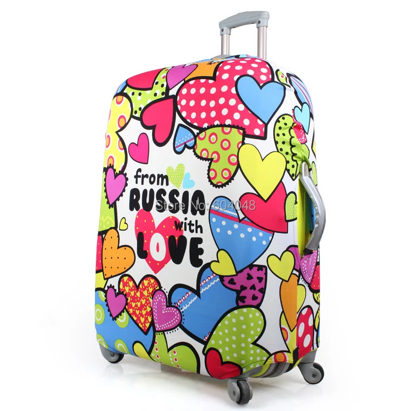 Эластичный полиэстеровый Чехол для багажа с принтом путешествий 20-32 дюймов