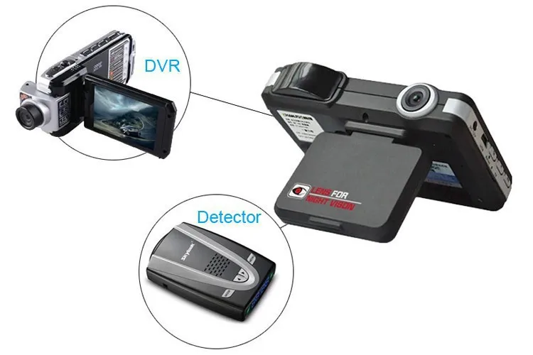 (С русским манаулом) 3 в 1 Автомобильный видеорегистратор радар детектор