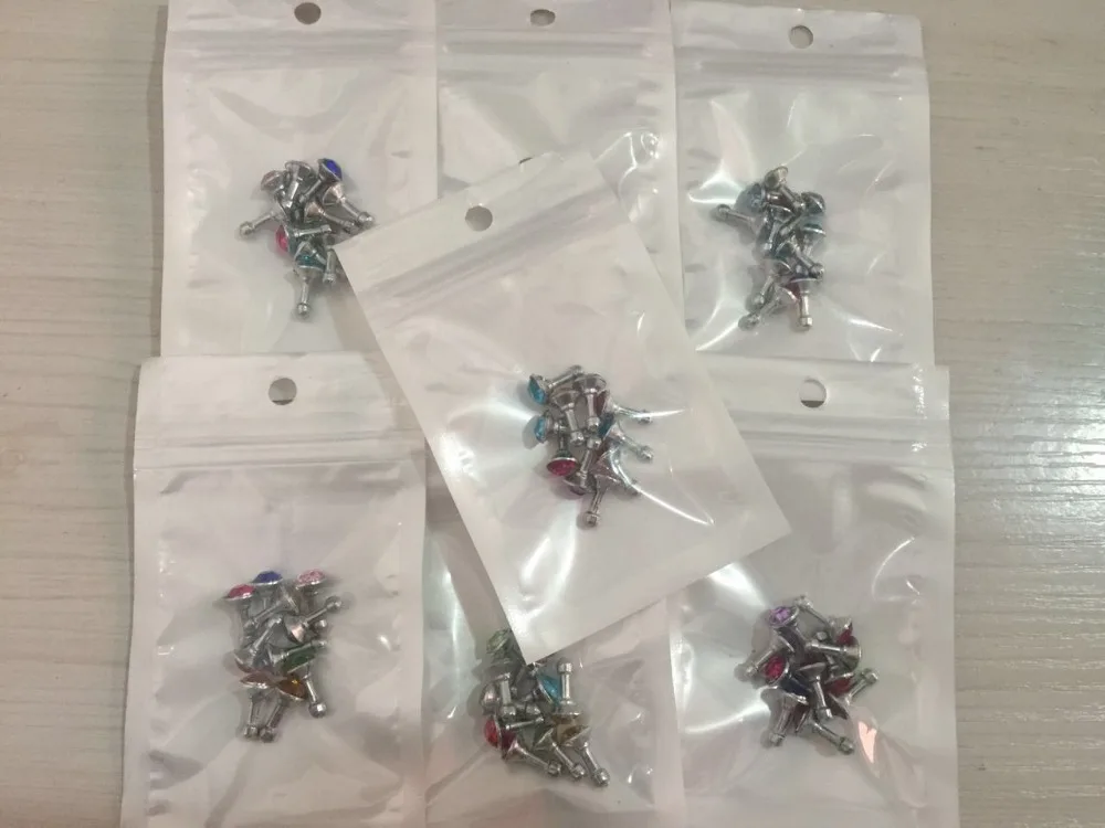Мм 10 шт. 3 5 мм Кристалл Rhinestone Diamond телефон Anti Dust Разъем для iphone 6 7 8 samsung разъем