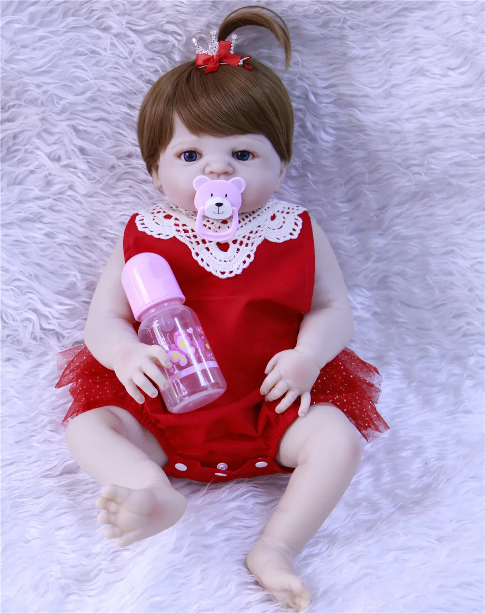 Кукла новорожденная NPK boneca силиконовая 55 см|bebe reborn menina|reborn meninadoll |