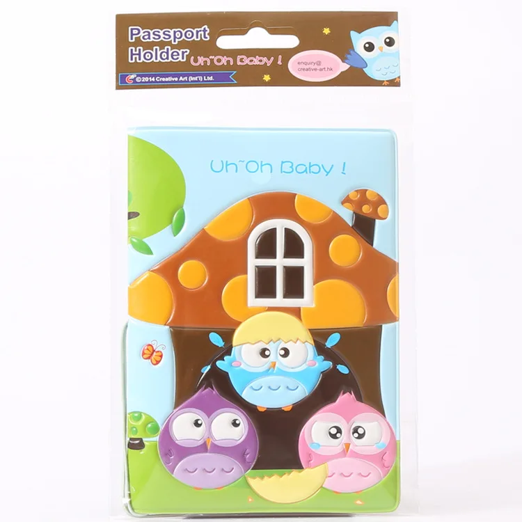 3D стерео Обложка для паспорта с рисунком совы наборы паспортов личных